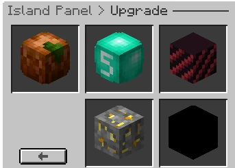 Island Panel upgrade menu